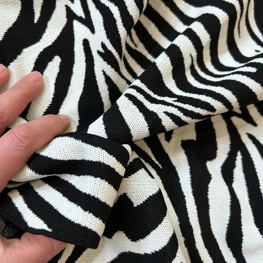 NWOT SUPERDOWN Allie Zebra Knit Mini Dress Size Medium Bodycon Backless - Picture 11 of 11